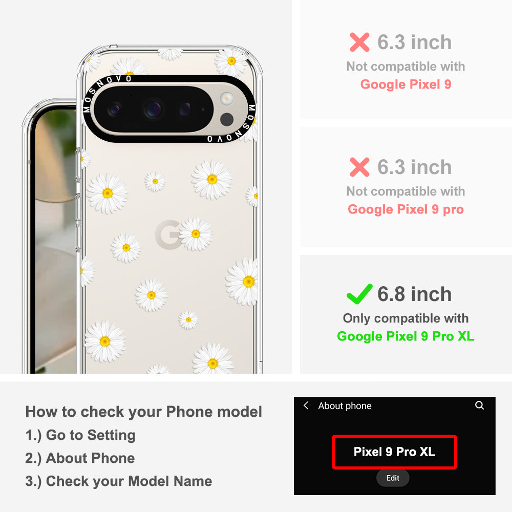 White Daisy Phone Case - Google Pixel 9 Pro XL Case