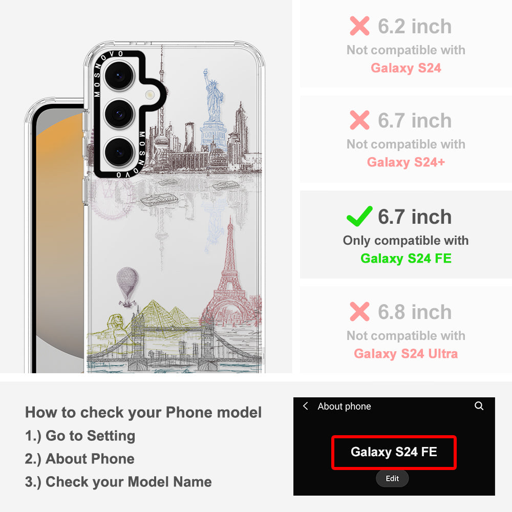 The World City Phone Case - Samsung Galaxy S24 FE Case - MOSNOVO