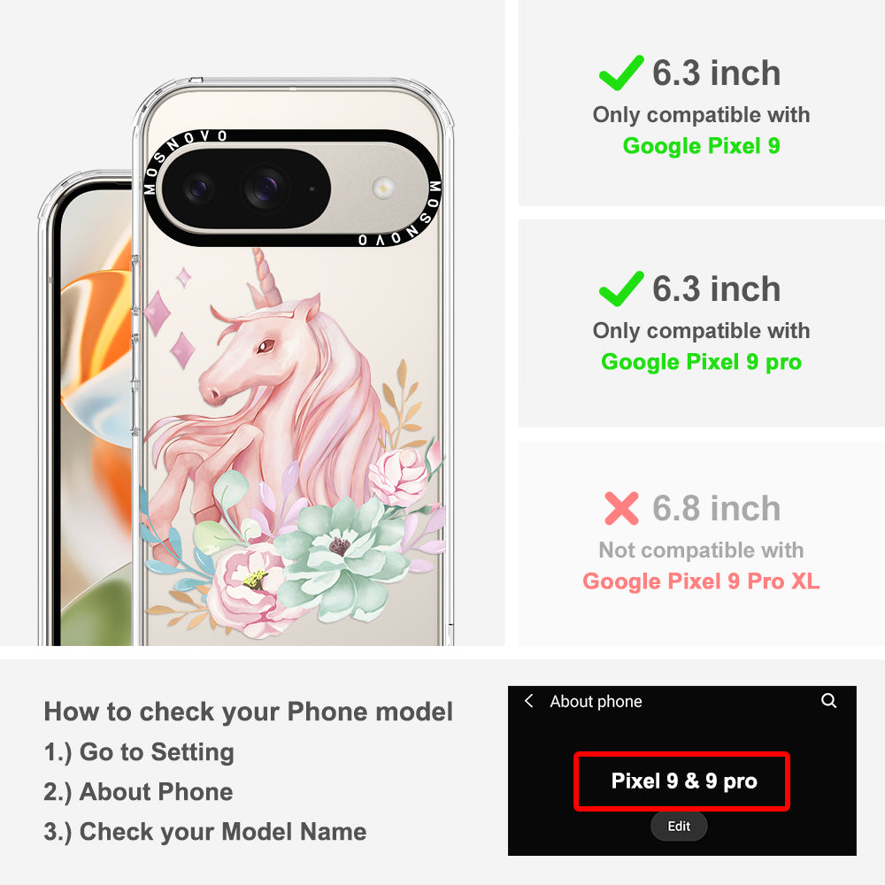 Pastel Flower Unicorn Phone Case - Google Pixel 9 Pro Case