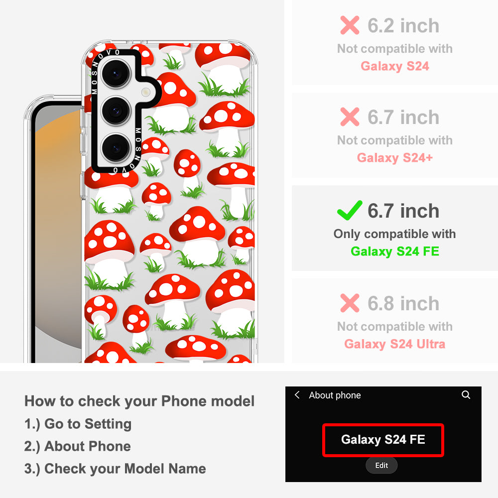 Cute Mushroom Phone Case - Samsung Galaxy S24 FE Case - MOSNOVO