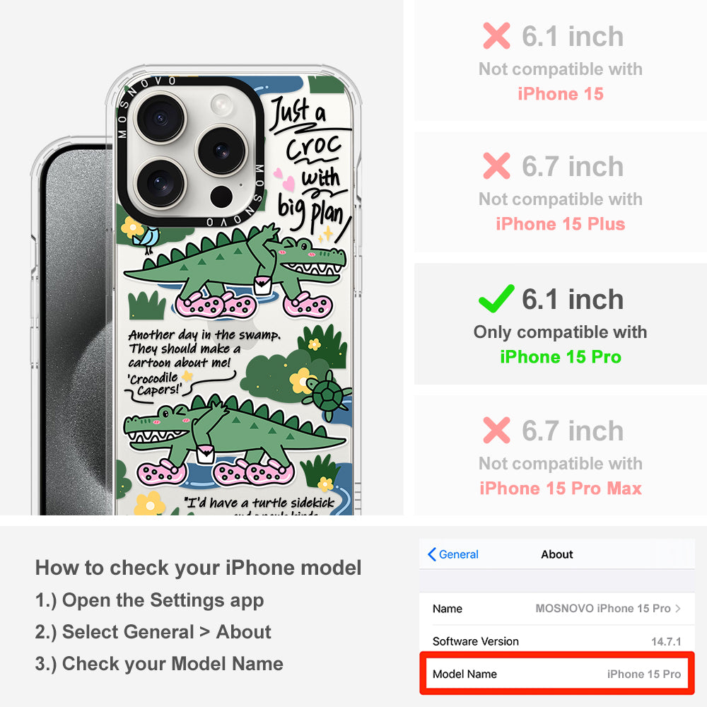 Croc with Big Plan Phone Case - iPhone 15 Pro Case