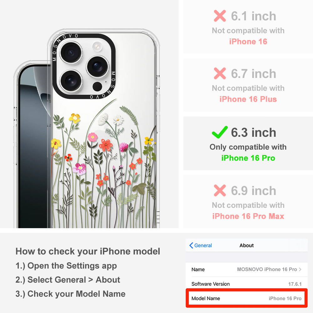 Spring Wildflower Phone Case - iPhone 16 Pro Case - MOSNOVO