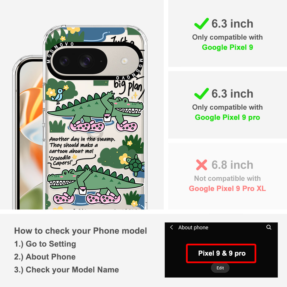 Croc with Big Plan Phone Case - Google Pixel 9 Case