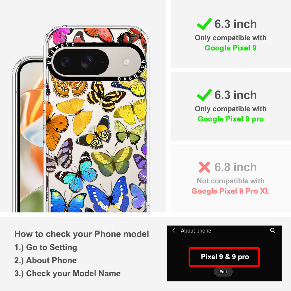 Rainbow Butterfly Phone Case - Google Pixel 9 Case