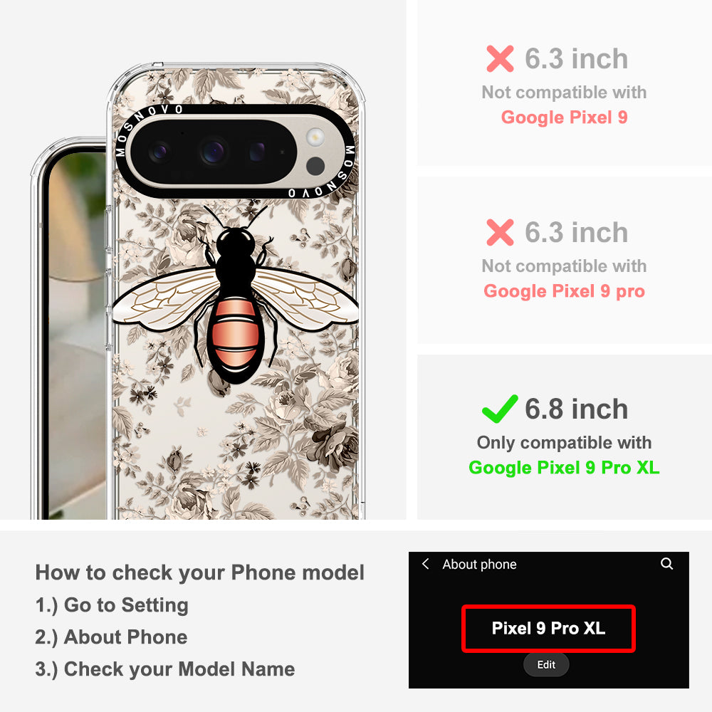 Vintage Bee Phone Case - Google Pixel 9 Pro XL Case