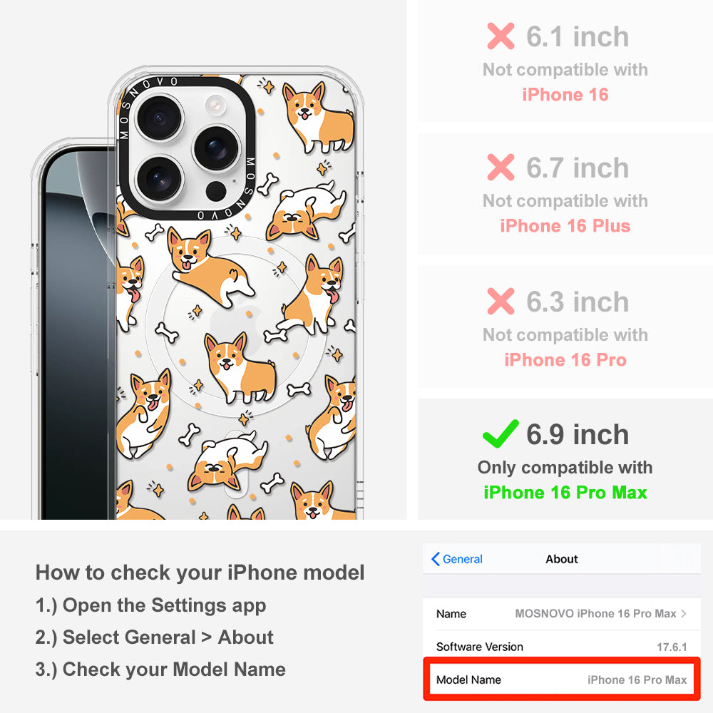 Corgi Phone Case - iPhone 16 Pro Max Case - MOSNOVO