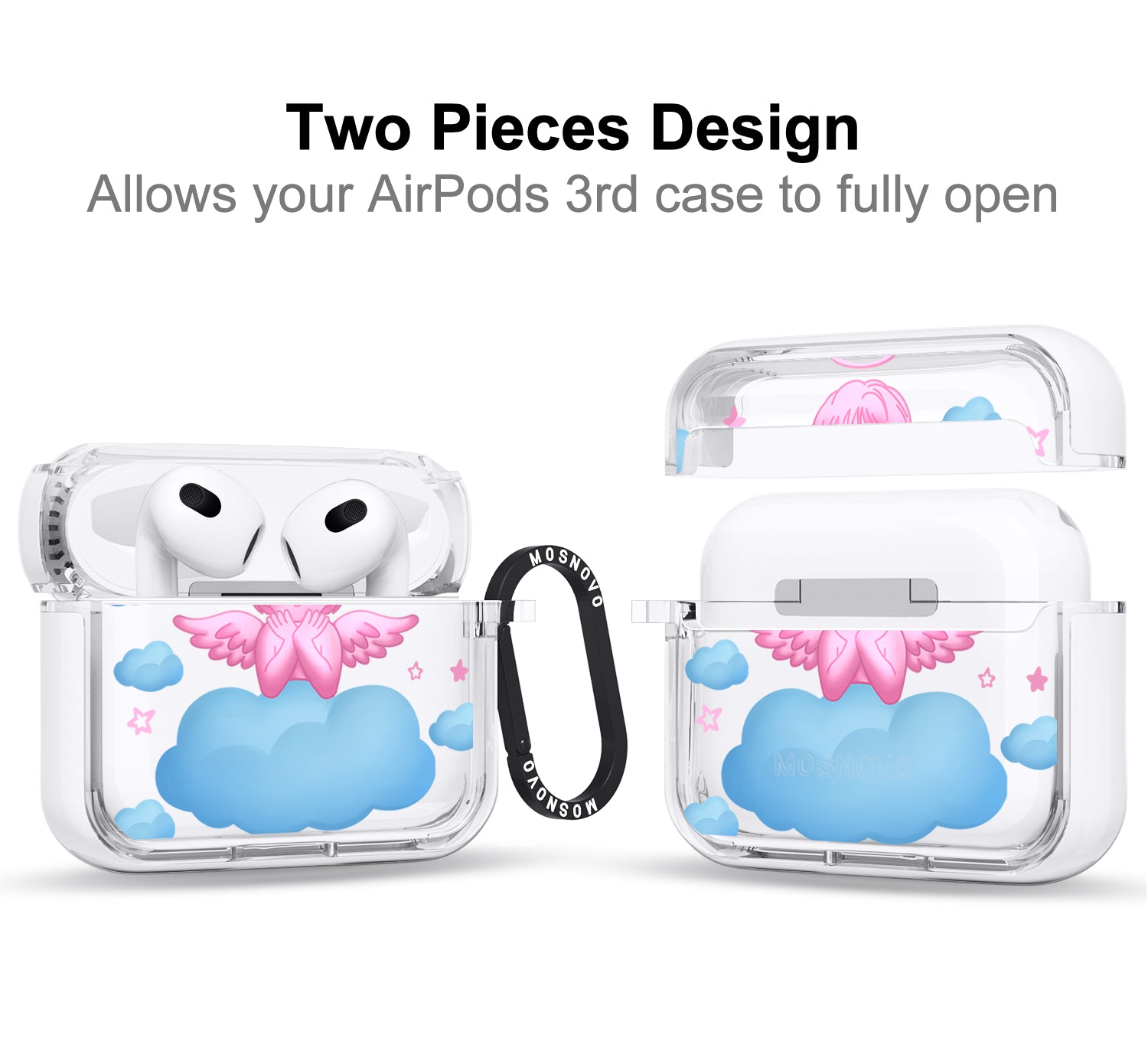 Pink Serenity Angel AirPods 3 Case (3rd Generation)