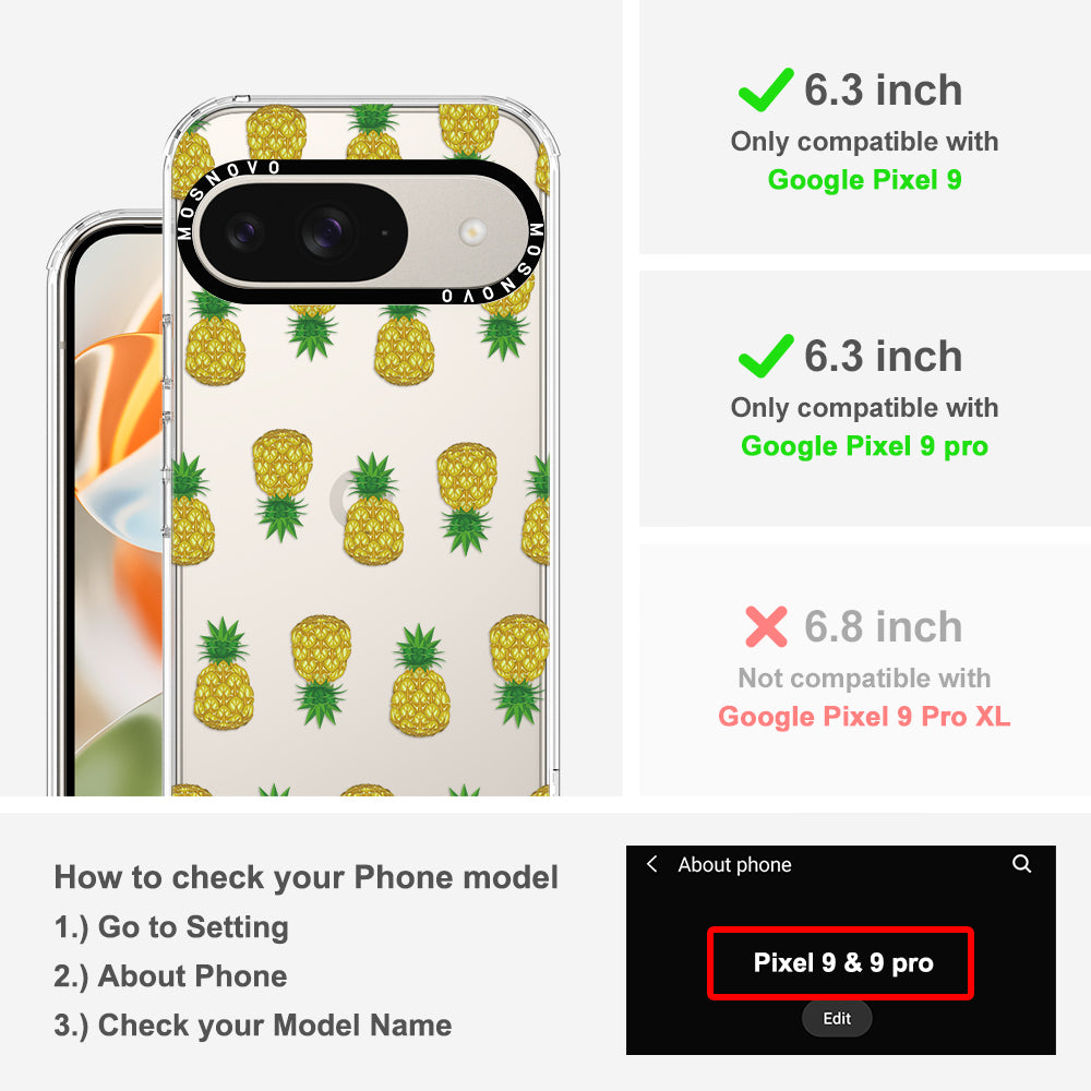 Cute Hawaiian Pineapple Phone Case - Google Pixel 9 Case