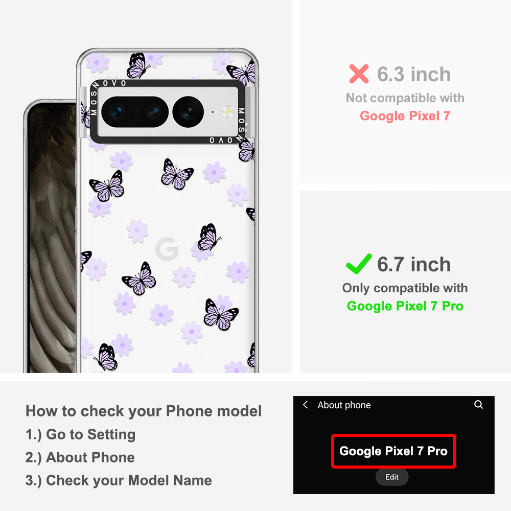 Lilac Butterfly Phone Case - Google Pixel 7 Pro Case