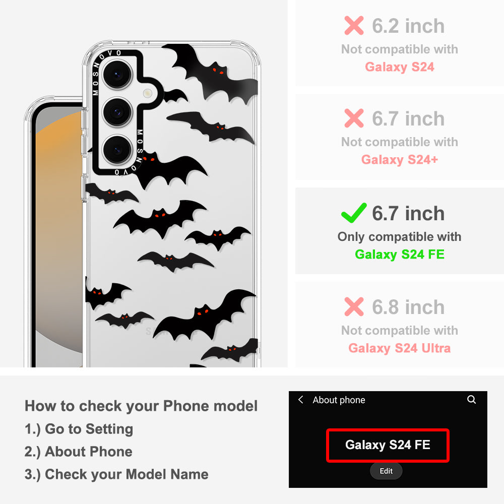 Evil Bat Phone Case - Samsung Galaxy S24 FE Case - MOSNOVO