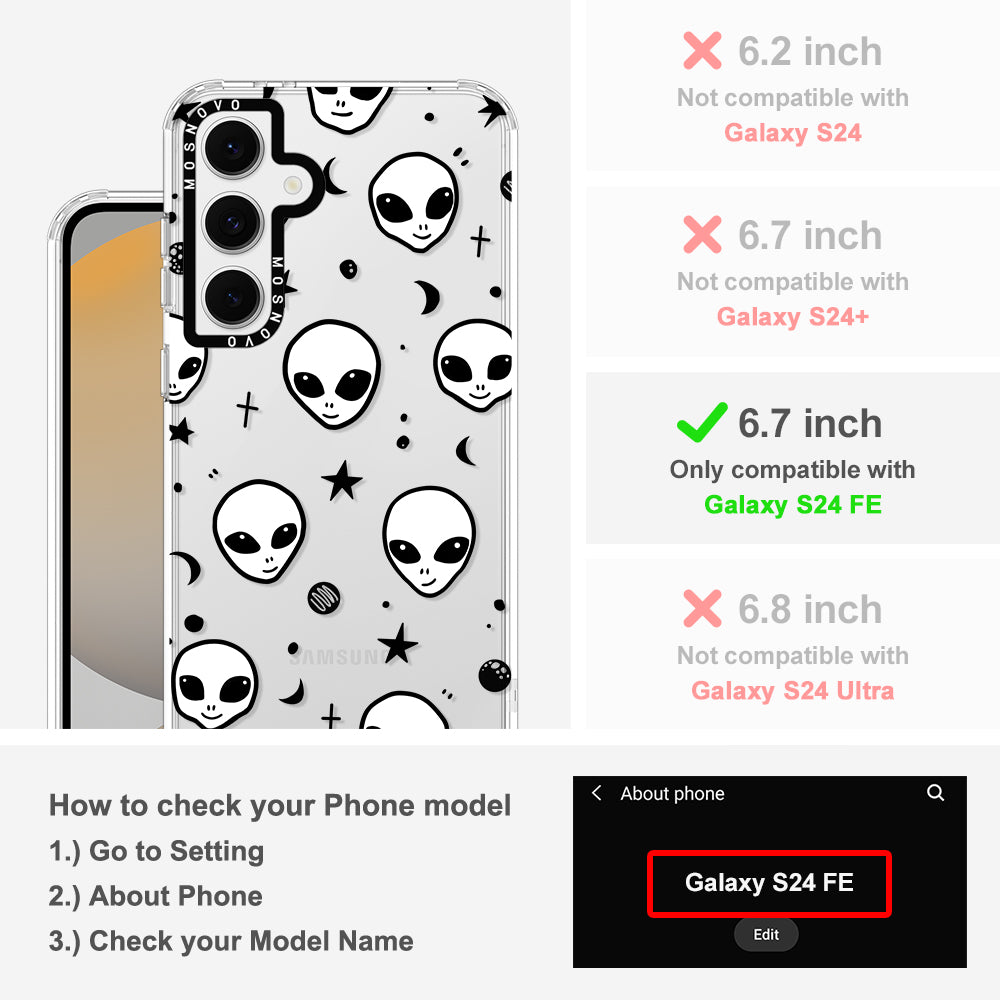 Cute Alien Phone Case - Samsung Galaxy S24 FE Case - MOSNOVO