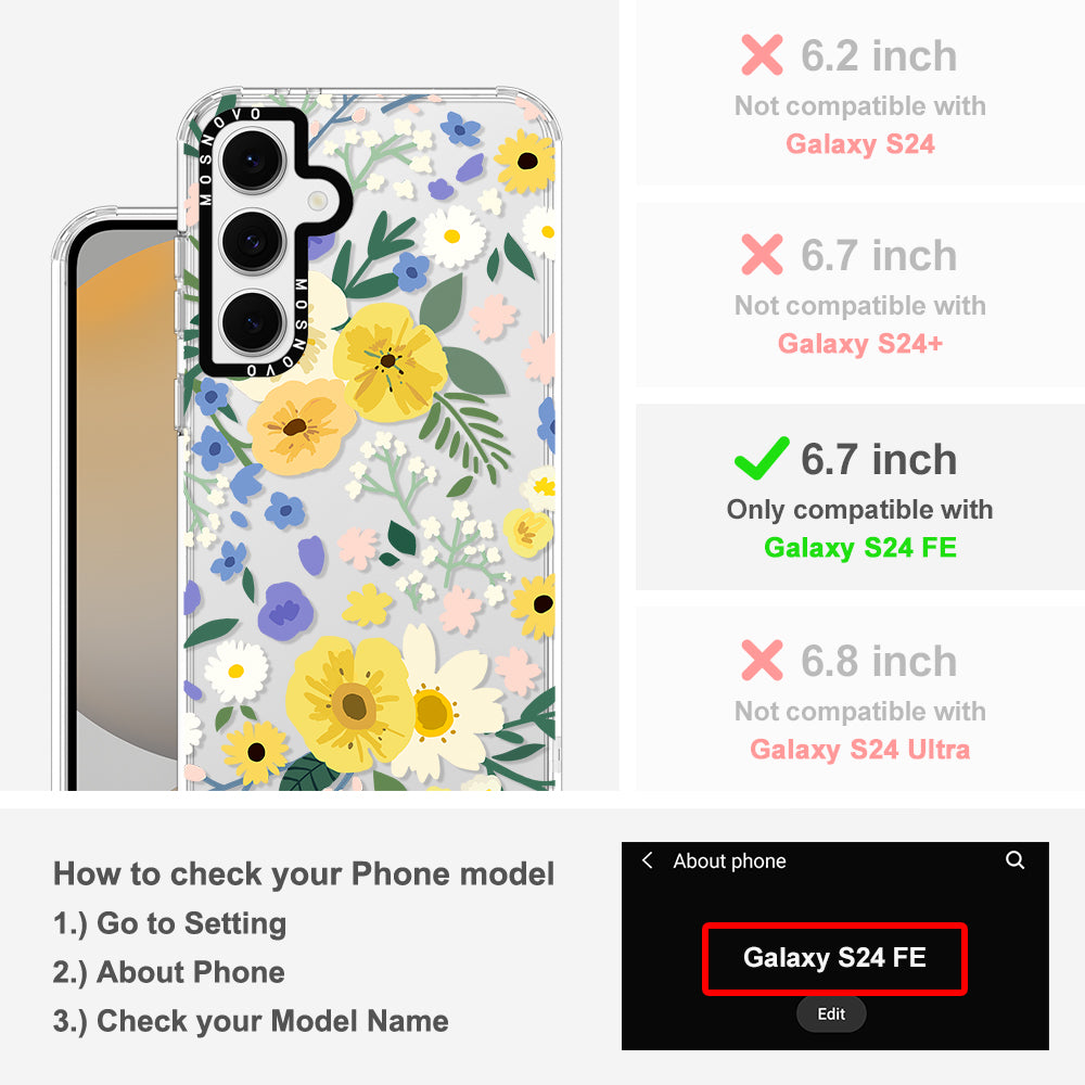 Spring Wild Floral Phone Case - Samsung Galaxy S24 FE Case - MOSNOVO