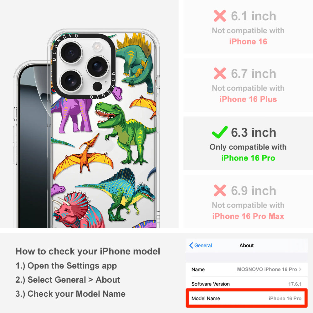 Dinosaur World Phone Case - iPhone 16 Pro Case - MOSNOVO