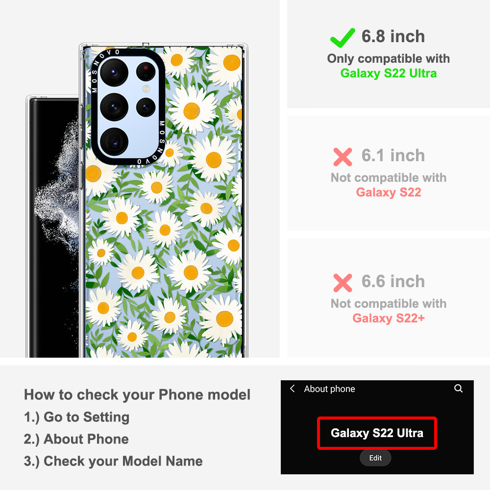 Daisies Phone Case - Samsung Galaxy S22 Ultra Case