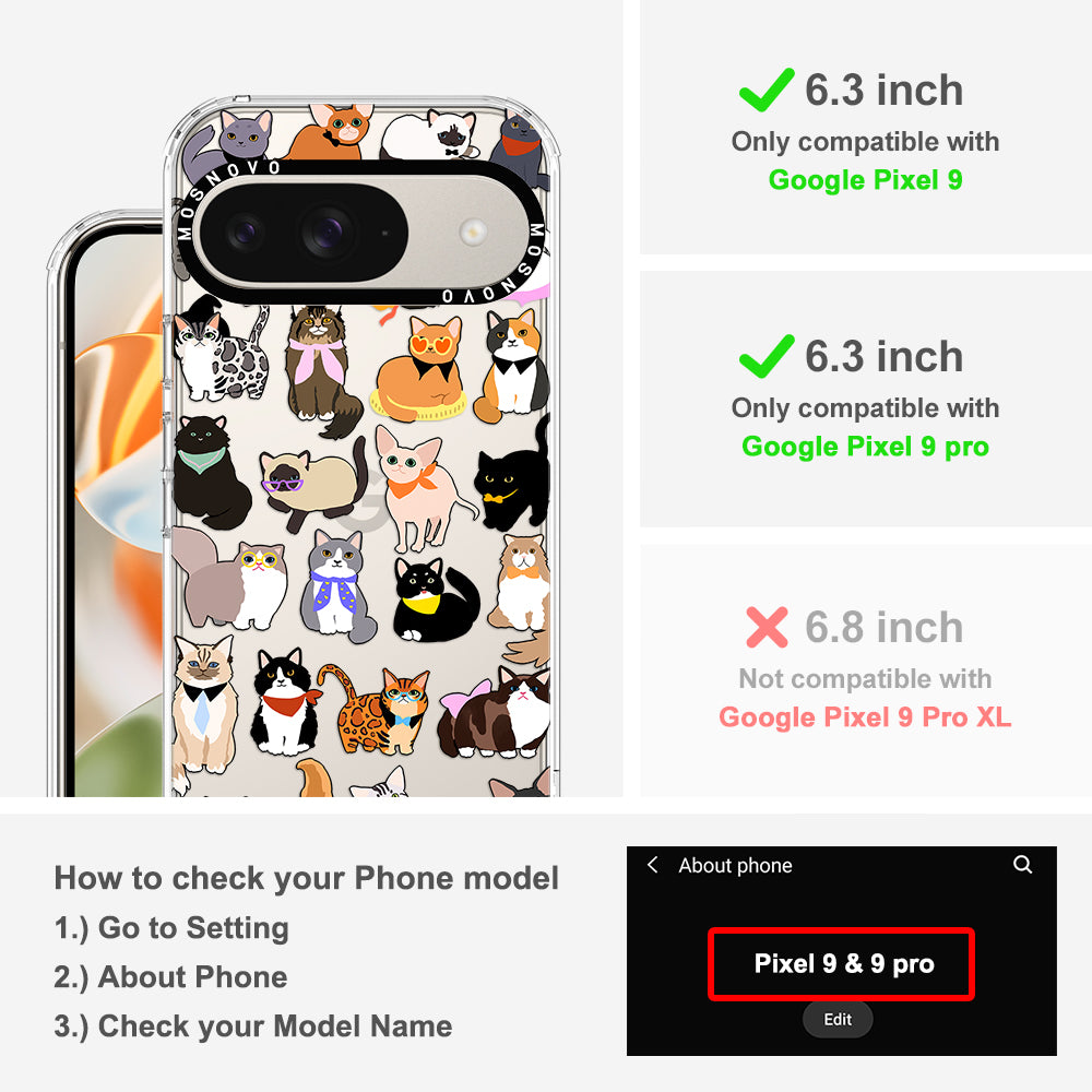 Cute Cats Phone Case - Google Pixel 9 Pro Case