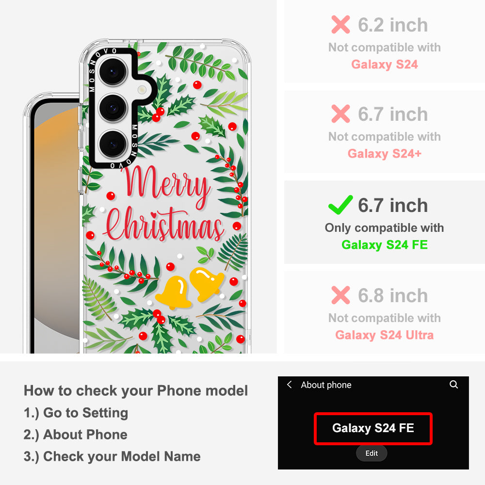 Merry Christmas Phone Case - Samsung Galaxy S24 FE Case - MOSNOVO