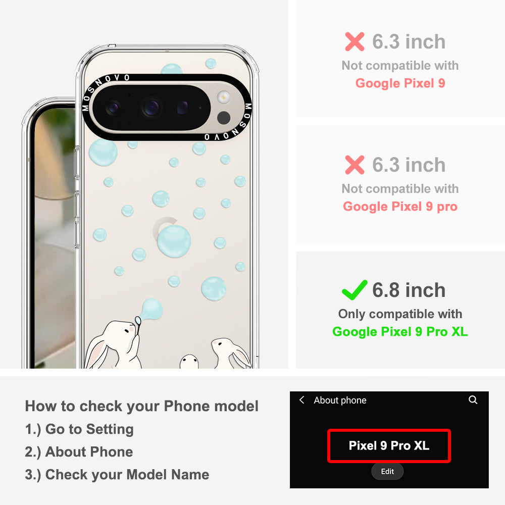 Bunny Blow Bubble Phone Case - Google Pixel 9 Pro XL Case