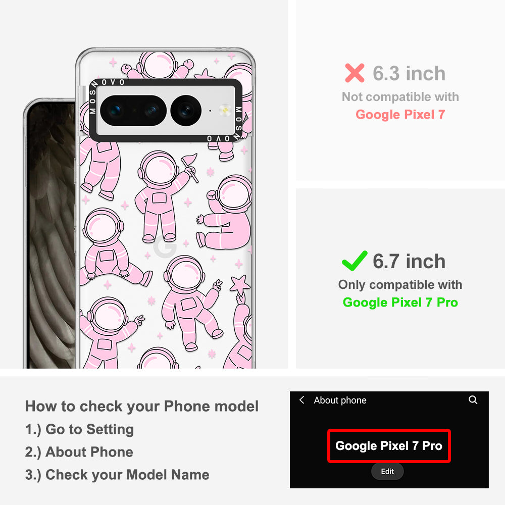 Pink Astronaut Phone Case - Google Pixel 7 Pro Case