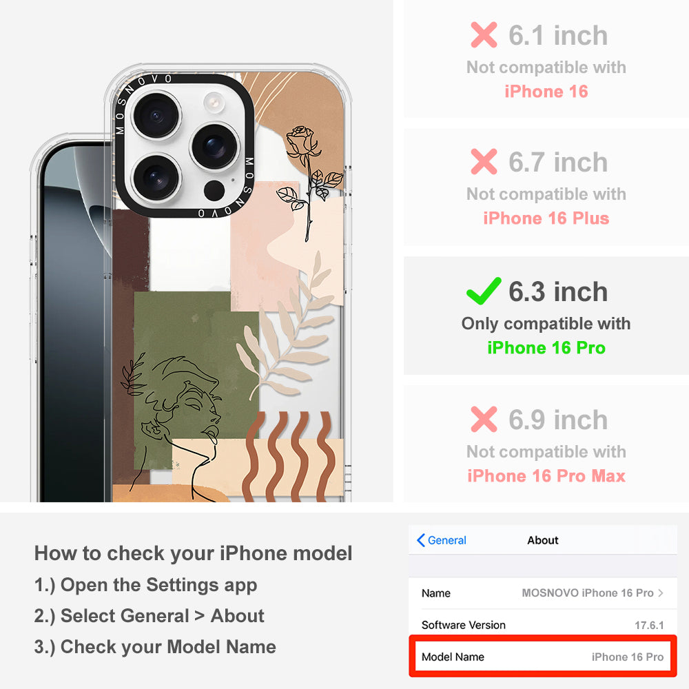 Modern Art Phone Case - iPhone 16 Pro Case - MOSNOVO