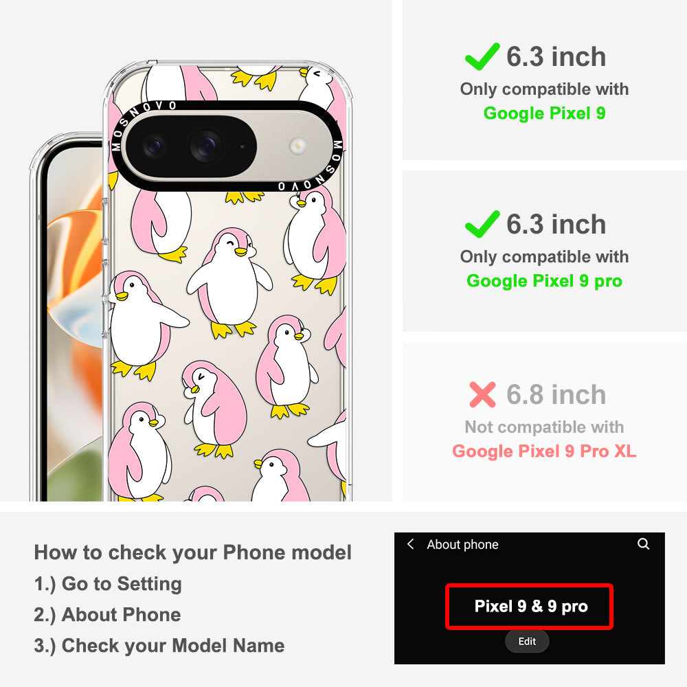 Pink Penguins Phone Case - Google Pixel 9 Case