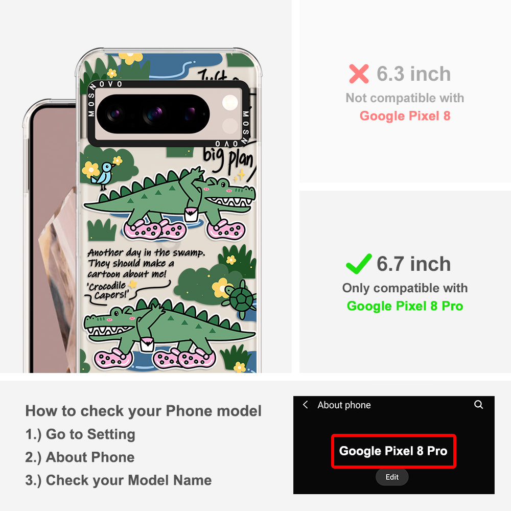 Croc with Big Plan Phone Case - Google Pixel 8 Pro Case