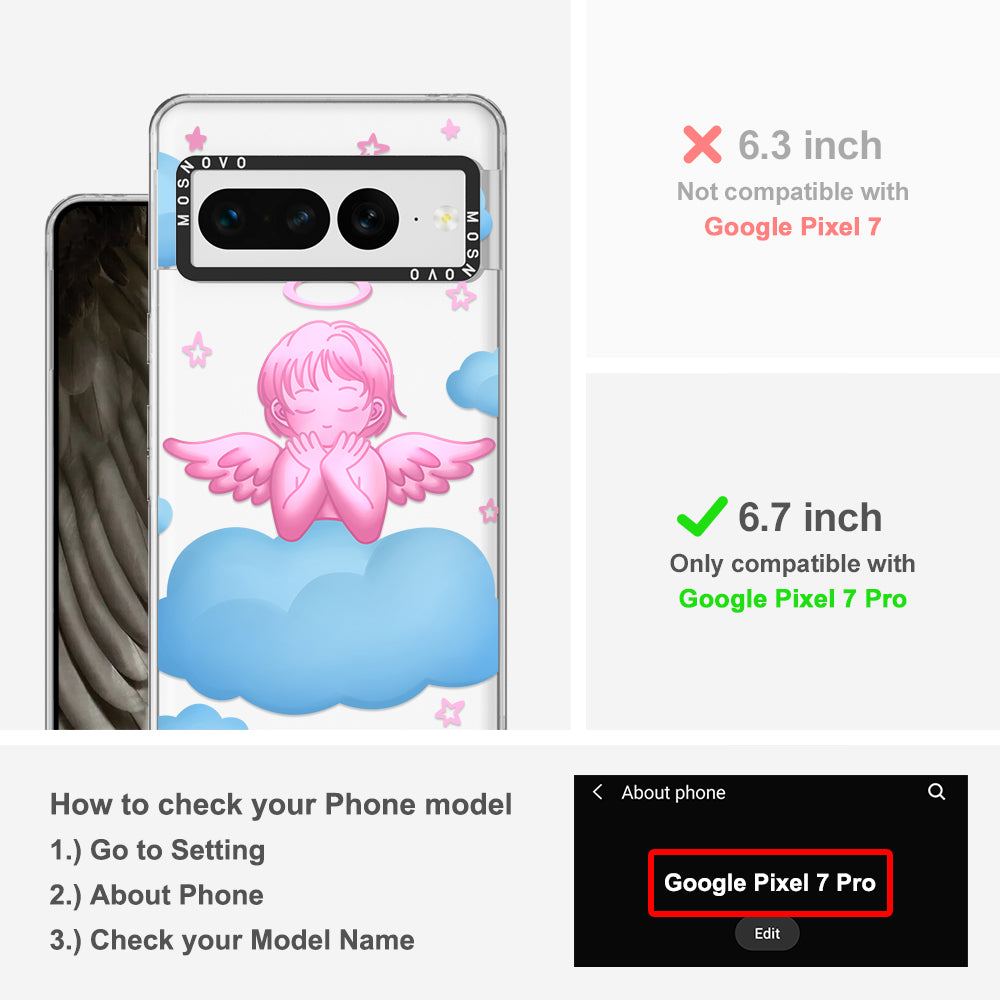 Pink Serenity Angel Phone Case - Google Pixel 7 Pro Case