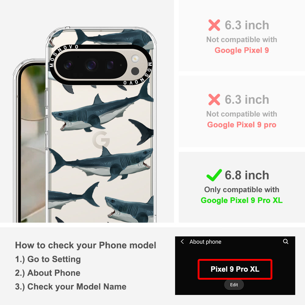 Great White Shark Phone Case - Google Pixel 9 Pro XL Case