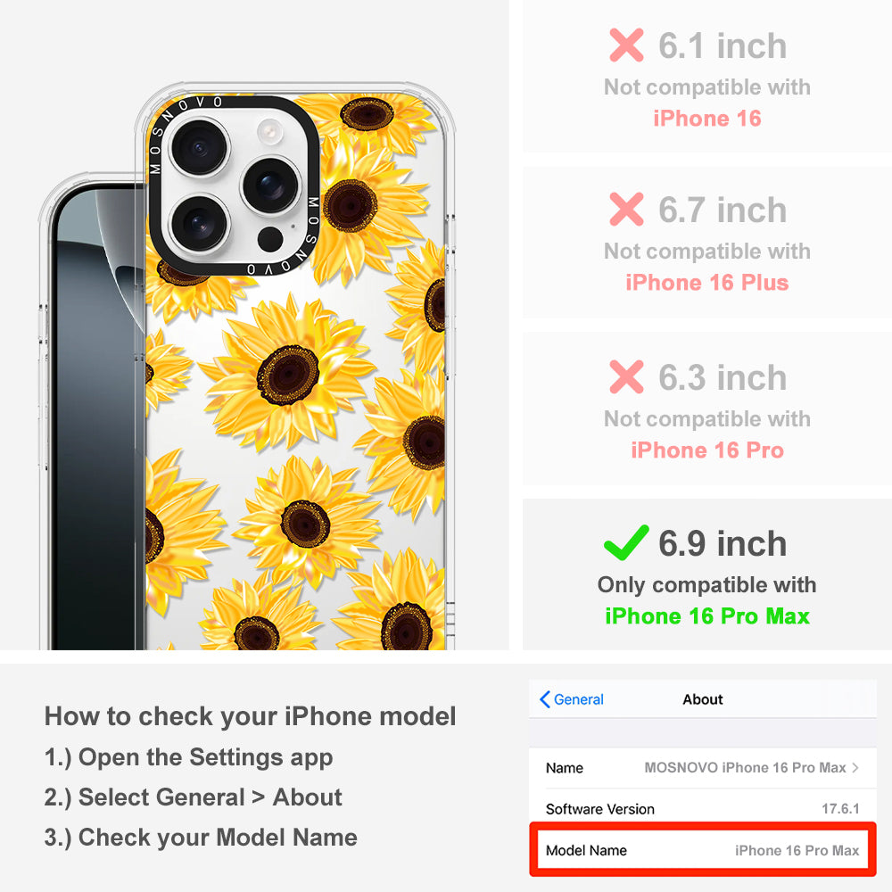 Sunflowers Phone Case - iPhone 16 Pro Max Case - MOSNOVO