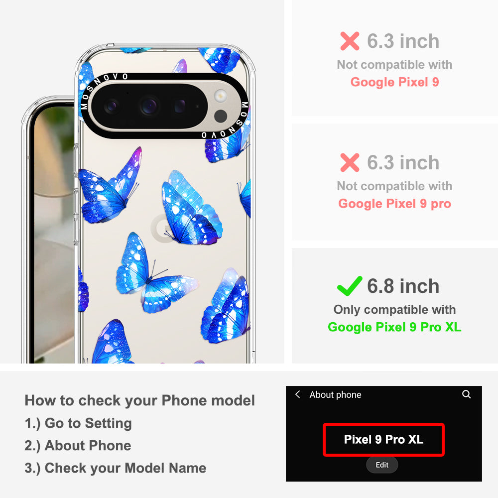 Blue Butterflies Phone Case - Google Pixel 9 Pro XL Case