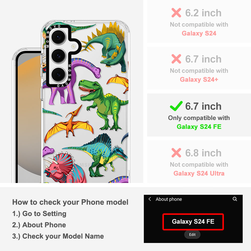 Dinosaur World Phone Case - Samsung Galaxy S24 FE Case - MOSNOVO