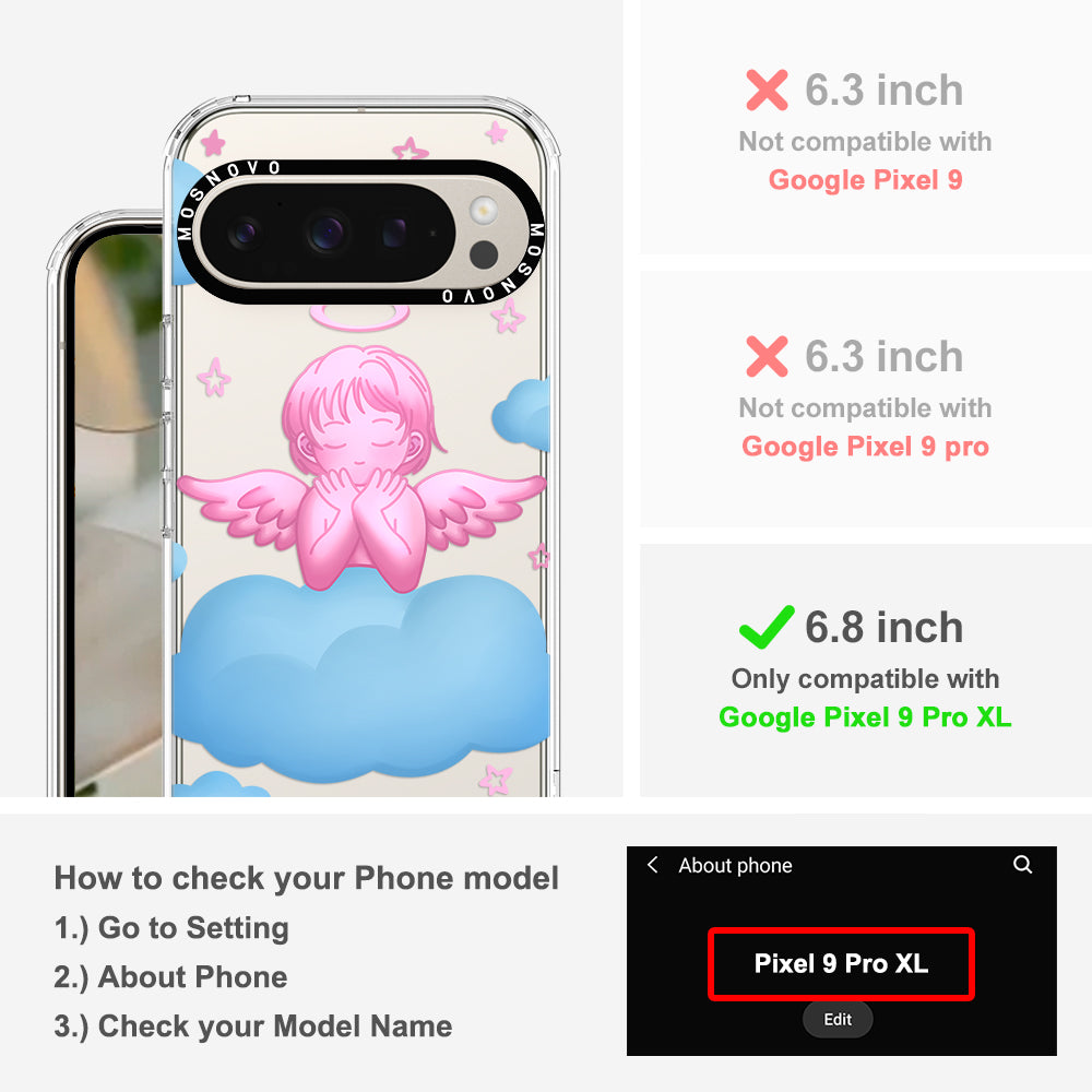 Pink Serenity Angel Phone Case - Google Pixel 9 Pro XL Case