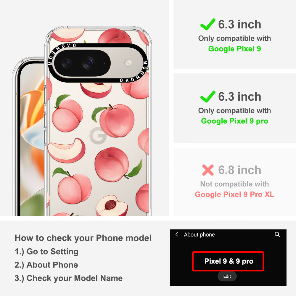 Cute Peach Phone Case - Google Pixel 9 Case