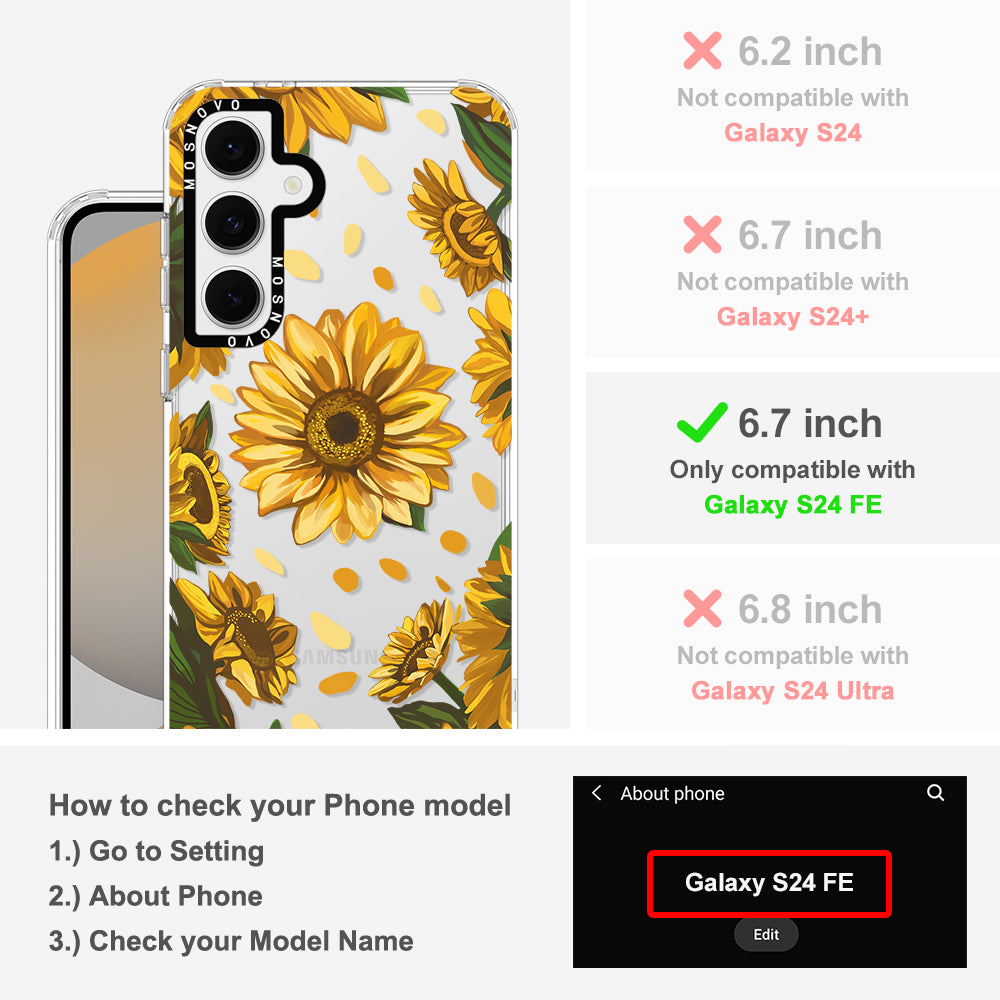 Sunflower Garden Phone Case - Samsung Galaxy S24 FE Case - MOSNOVO