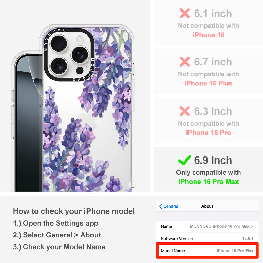 Lavender Phone Case - iPhone 16 Pro Max Case - MOSNOVO