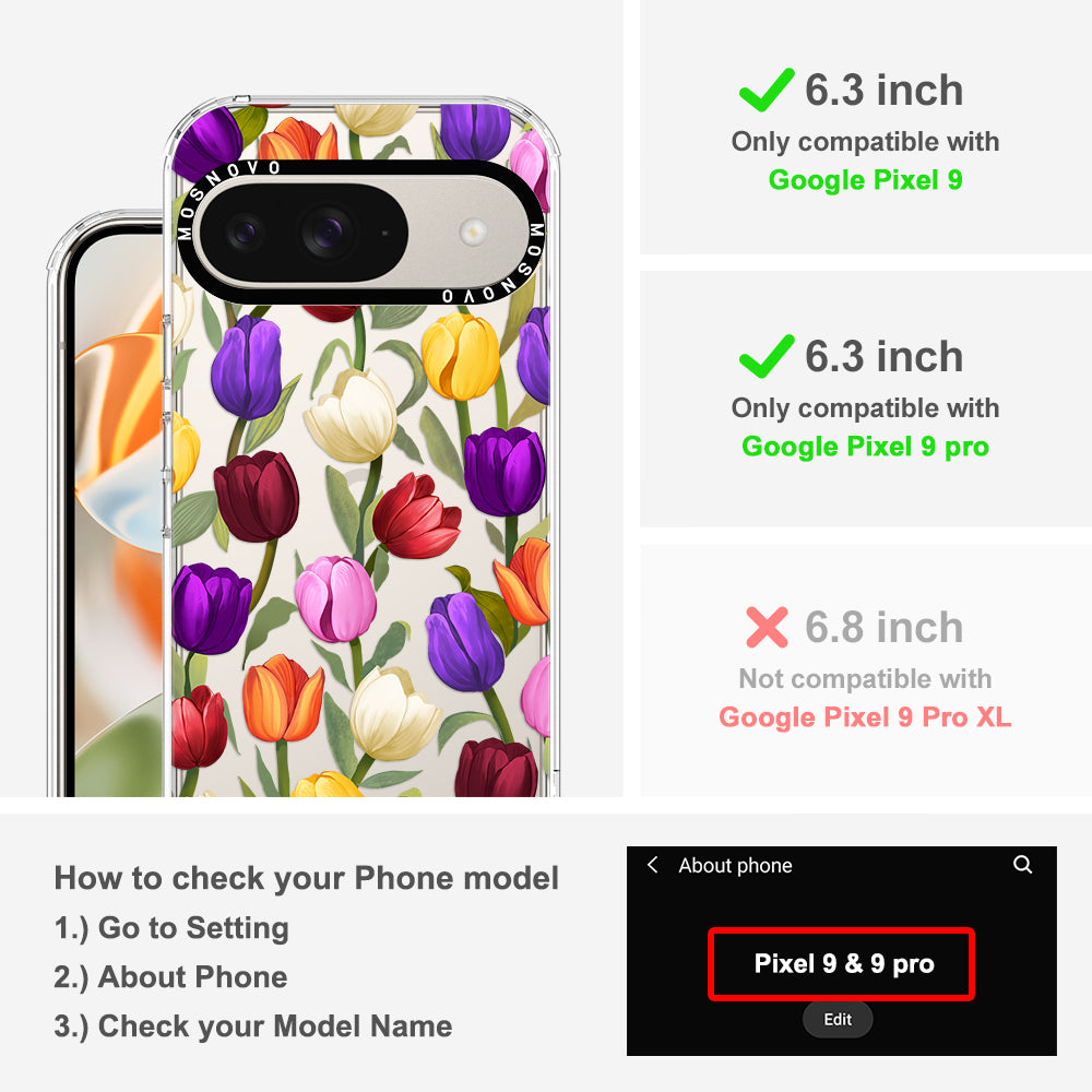 Colorful Tulips Phone Case - Google Pixel 9 Case