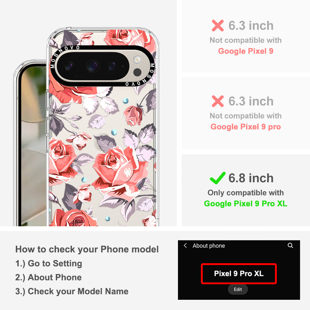 Retro Floral Phone Case - Google Pixel 9 Pro XL Case