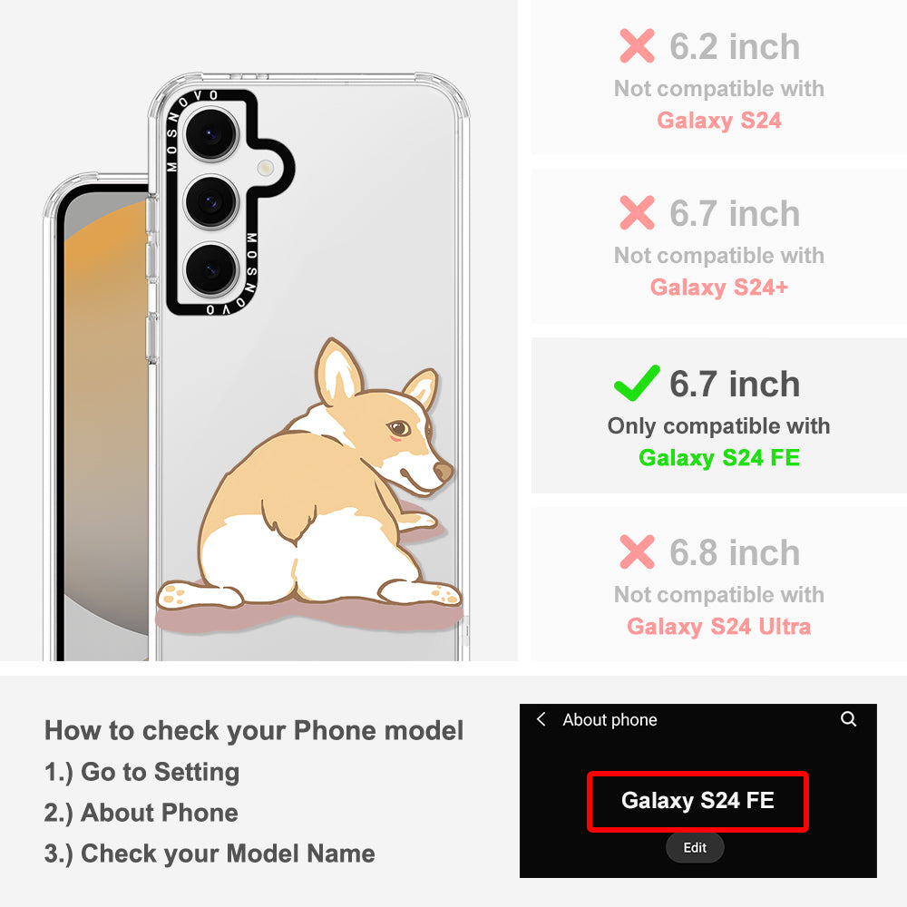 Corgi Dog Phone Case - Samsung Galaxy S24 FE Case - MOSNOVO