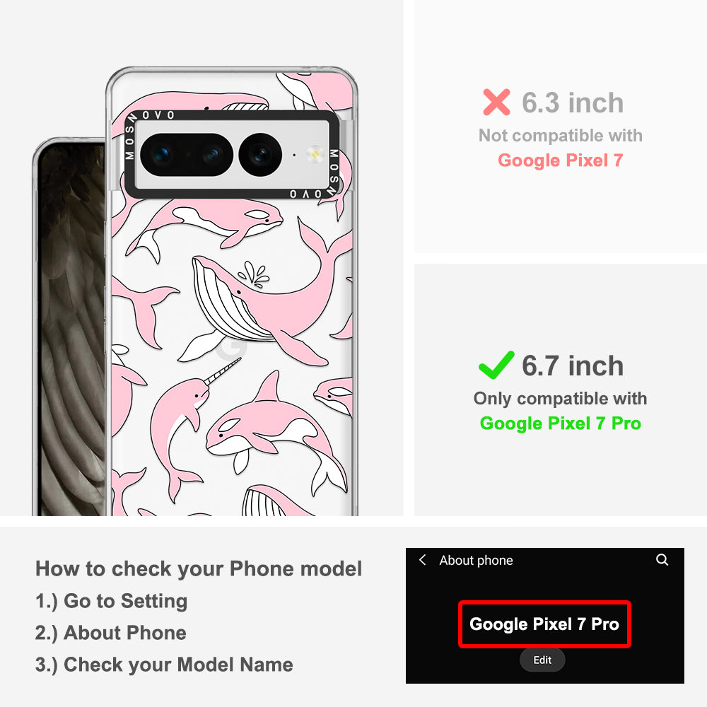 Pink Whales Phone Case - Google Pixel 7 Pro Case