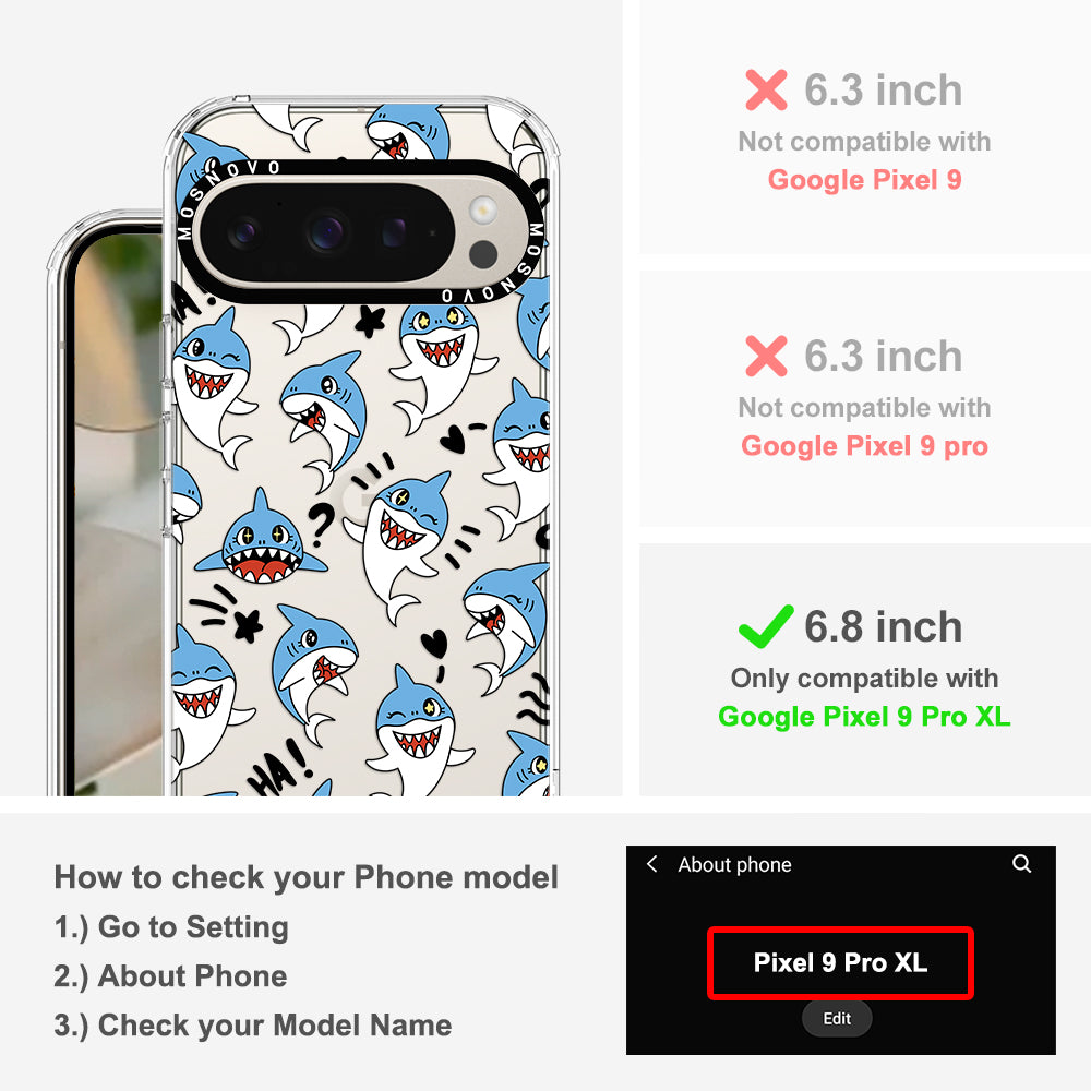 Cute Sharks Phone Case - Google Pixel 9 Pro XL Case