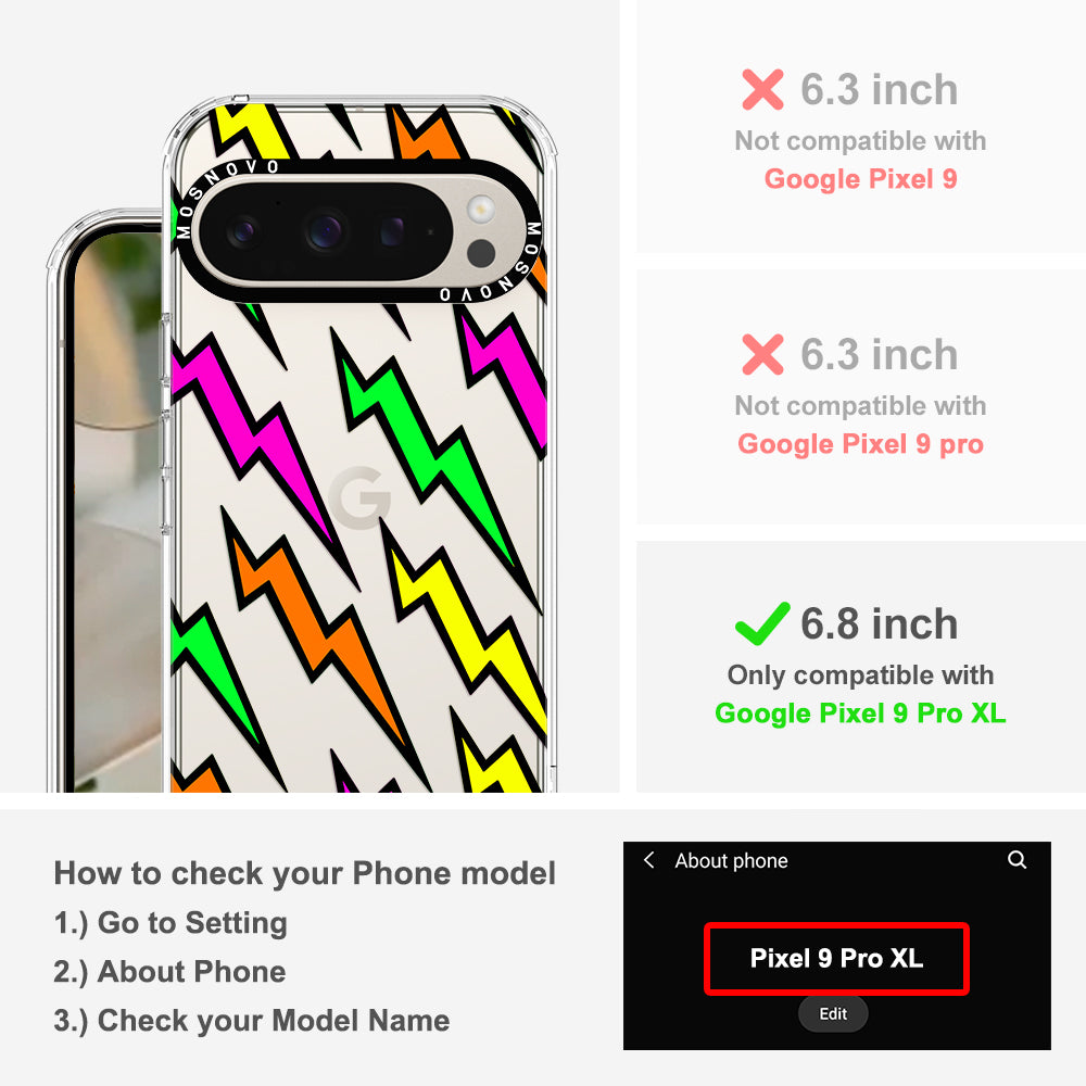 Colorful Lightning Phone Case - Google Pixel 9 Pro XL Case