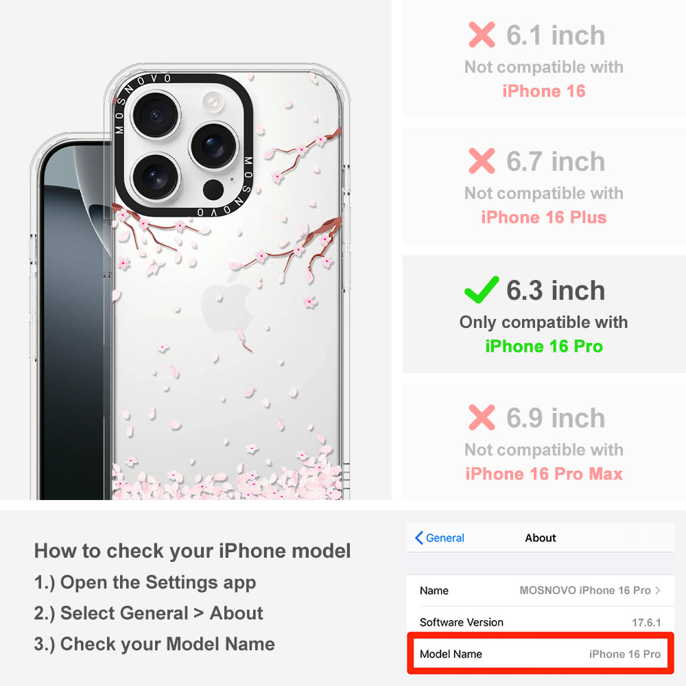 Sakura Phone Case - iPhone 16 Pro Case - MOSNOVO