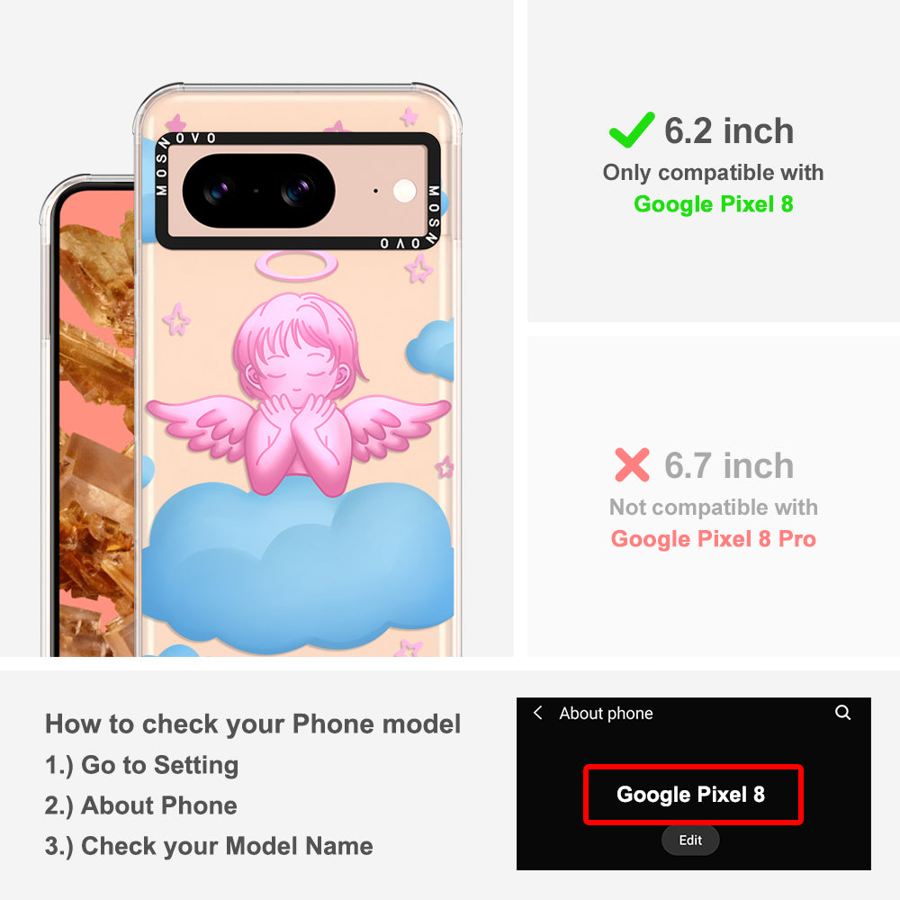 Pink Serenity Angel Phone Case - Google Pixel 8 Case