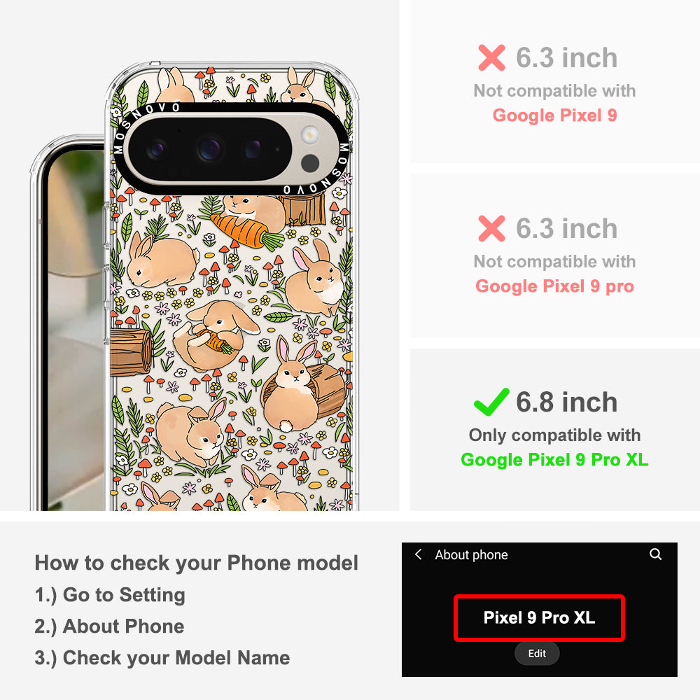 Bunny Garden Phone Case - Google Pixel 9 Pro XL Case