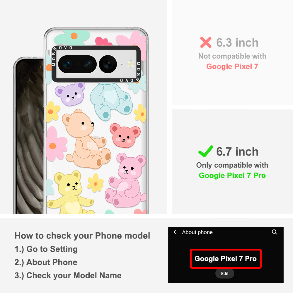 Cute Teddy Bear Phone Case - Google Pixel 7 Pro Case