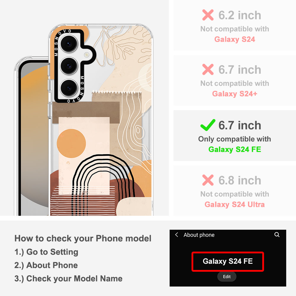 Minimalist Abstract Art Phone Case - Samsung Galaxy S24 FE Case - MOSNOVO