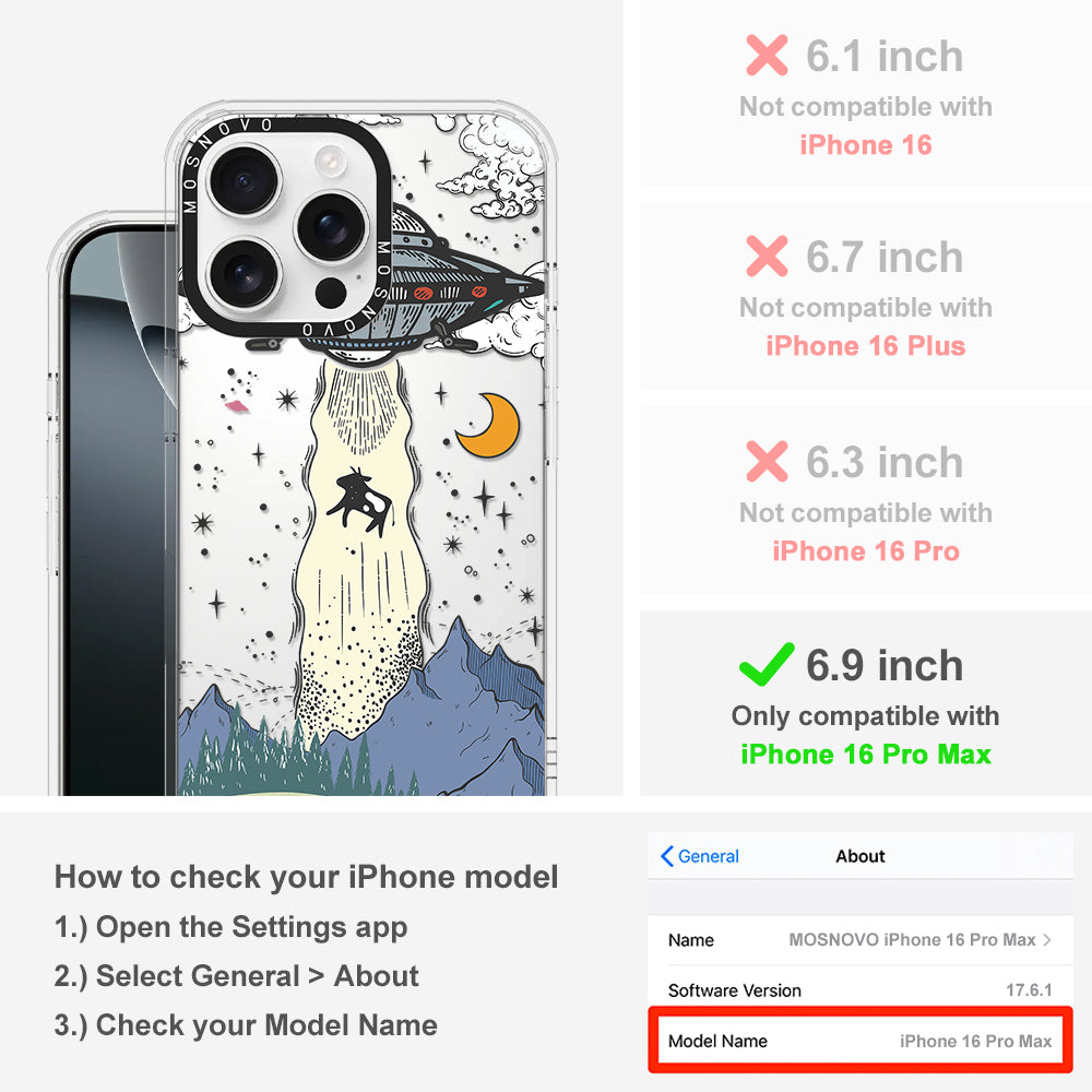 UFO Phone Case - iPhone 16 Pro Max Case - MOSNOVO