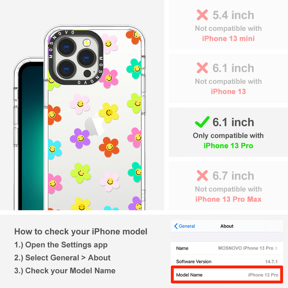 Smile Floral Phone Case - iPhone 13 Pro Case