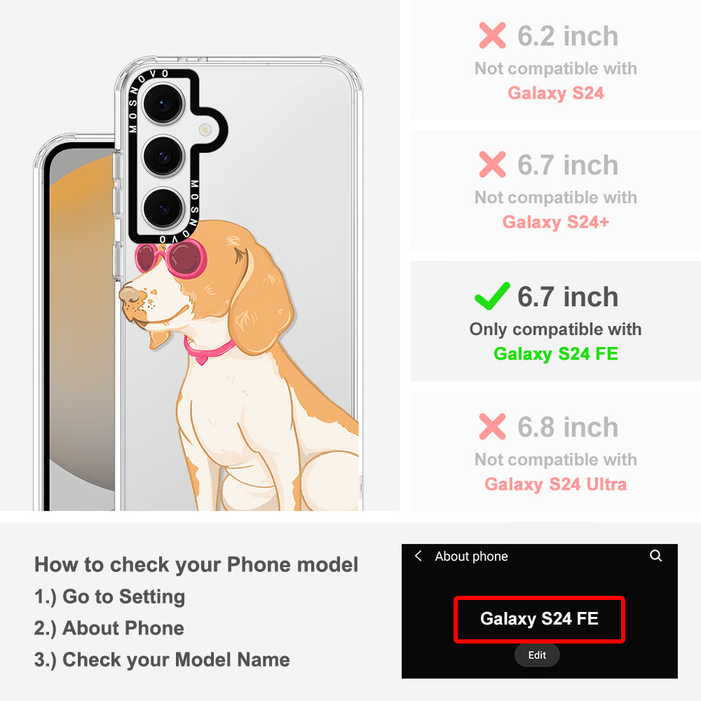 Cute Beagle Phone Case - Samsung Galaxy S24 FE Case - MOSNOVO