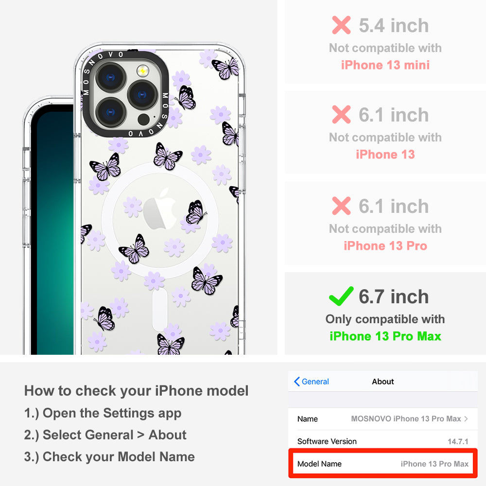 Lilac Butterfly Phone Case - iPhone 13 Pro Max Case