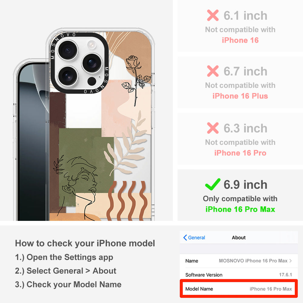 Modern Art Phone Case - iPhone 16 Pro Max Case - MOSNOVO